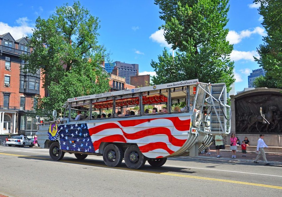 BOSTON - AUG 12, 2011: Boston Duck Tours in downtown Boston, Massachusetts, USA.